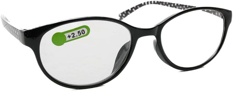 Daiso Wellington Pindot Reading Glasses - Plus 2.5 - Black - Image 3